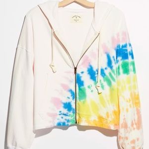 Electric and rose zip up hoodie